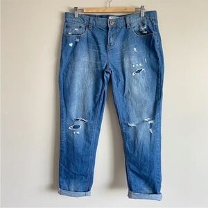 One x One Teaspoon Awesome Baggies Jeans Relaxed Leg Sz 31 Distressed